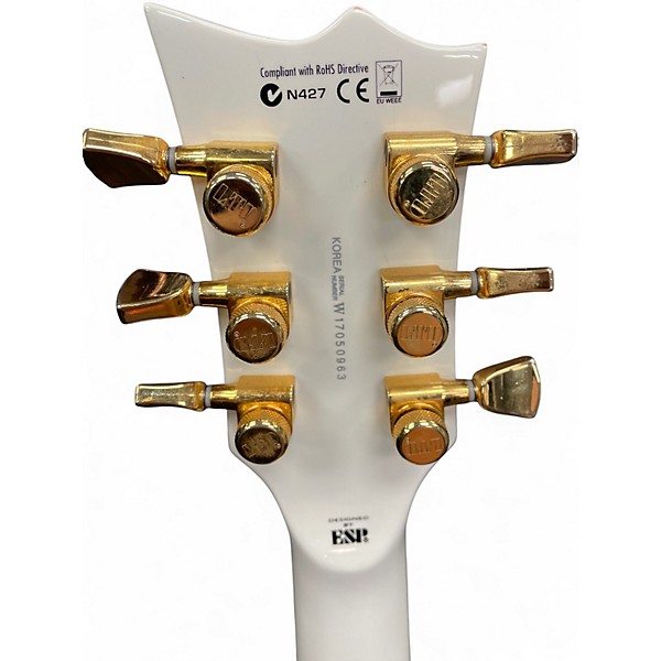 Used ESP LTD EC1000T CTM WHITE Solid Body Electric Guitar