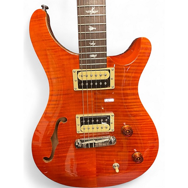 Used PRS SE Custom 22 Semi-Hollowbody 2 Tone Sunburst Hollow Body Electric Guitar