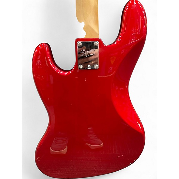 Used Squier Affinity Jazz Bass Candy Apple Red Electric Bass Guitar