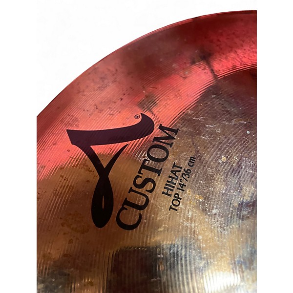 Used Zildjian 14in A Custom Hi Hat Pair Cymbal