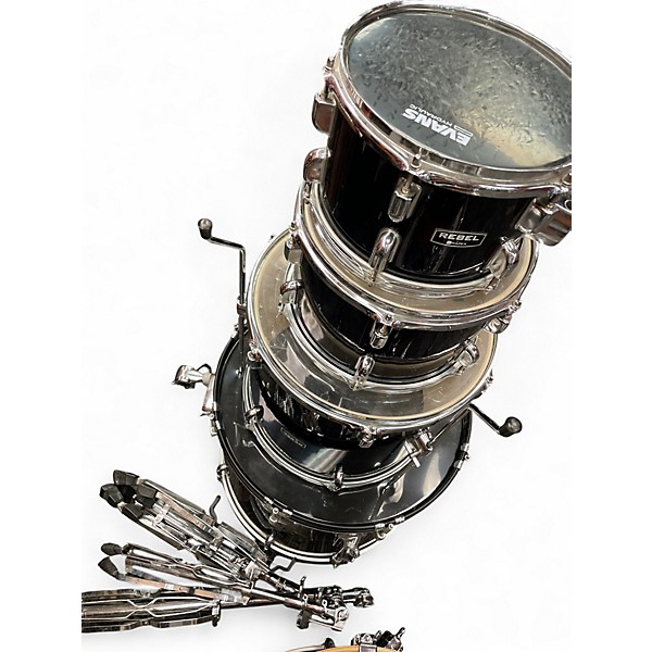 Used Mapex 4 Piece REBEL 4 PIECE DRUM KIT Black Drum Kit
