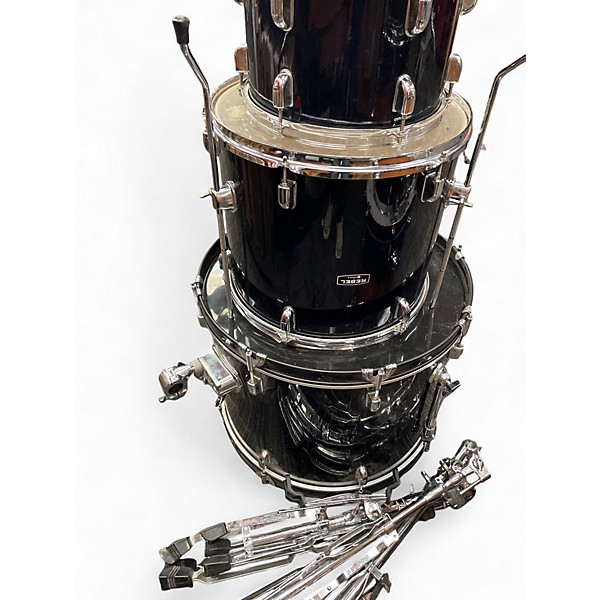 Used Mapex 4 Piece REBEL 4 PIECE DRUM KIT Black Drum Kit