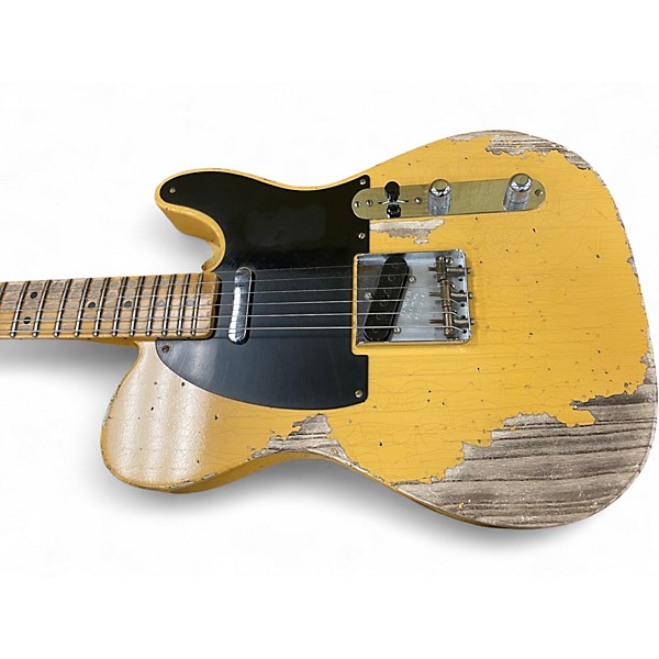 Used Fender Custom Shop 1952 Heavy Relic Telecaster Nocaster Blonde Solid Body Electric Guitar