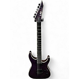 Used 2018 ESP MH1000NT Deluxe Trans Purple Solid Body Electric Guitar