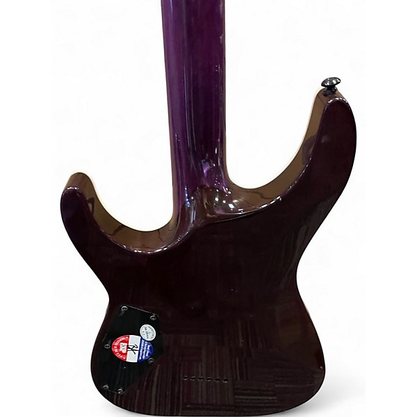 Used 2018 ESP MH1000NT Deluxe Trans Purple Solid Body Electric Guitar