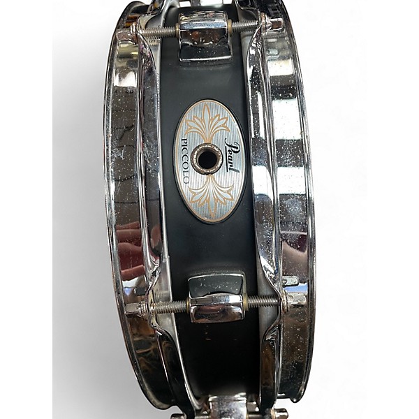 Used Pearl 13X3 PICCOLO SNARE BLACK STEEL Drum