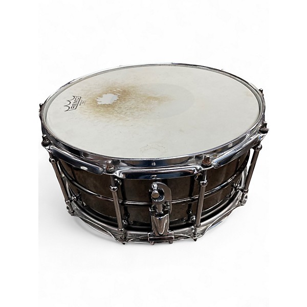 Used Pork Pie 14X6.5 BIG BLACK BOB BLACK NICKEL OVER BRASS Drum