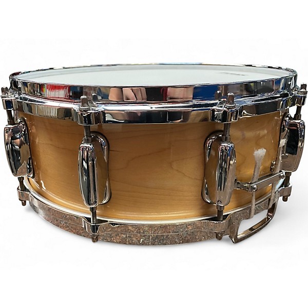 Used Slingerland 14X5 Maple Snare Natural Wood Drum