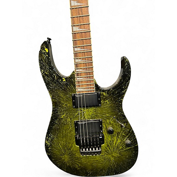 Used Ibanez RGR320EX GREEN SPLASH Solid Body Electric Guitar