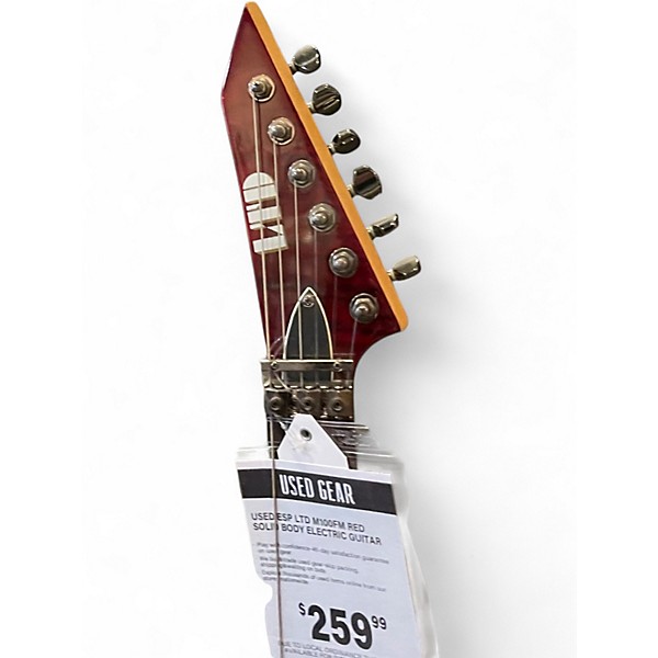 Used ESP LTD M100FM RED Solid Body Electric Guitar