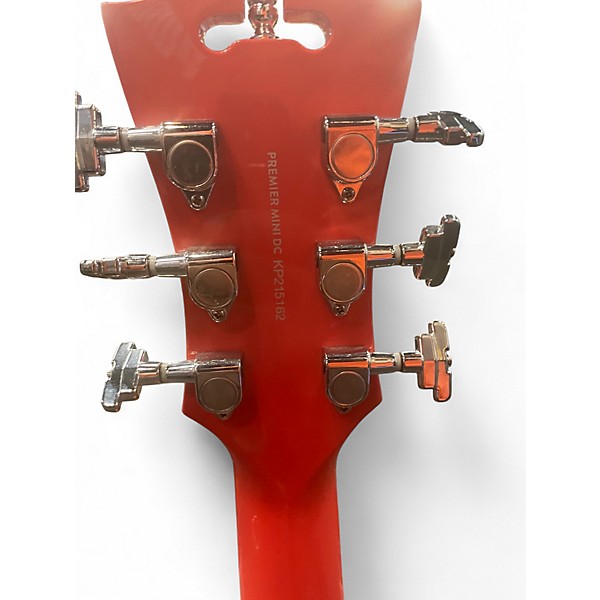 Used D'Angelico Premier Series Mini DC Fiesta Red Hollow Body Electric Guitar