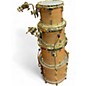 Used 2000s Lang Percussion 4 Piece Lang Percussion Inc. Ambrosia Maple/Mahogany 2000 - Natural Mahogany Shell Ambrosia Maple Veneer Drum Kit thumbnail