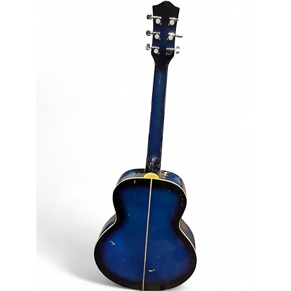 Used Laurel eq7545 Blue Burst Resonator Guitar