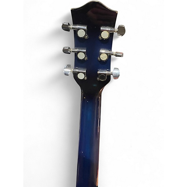 Used Laurel eq7545 Blue Burst Resonator Guitar