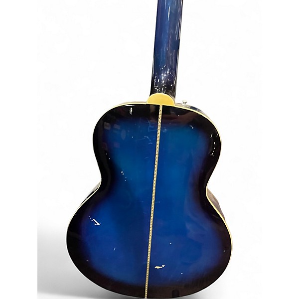 Used Laurel eq7545 Blue Burst Resonator Guitar