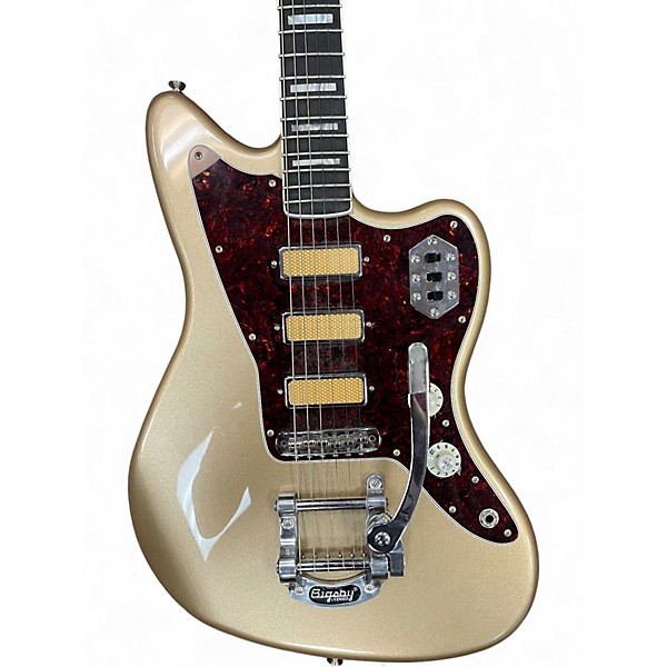 Used 2023 Fender GOLDFOIL JAZZMASTER Shoreline Gold Solid Body Electric Guitar