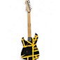 Used EVH Striped Series BLACK WITH YELLOW STRIPES Solid Body Electric Guitar