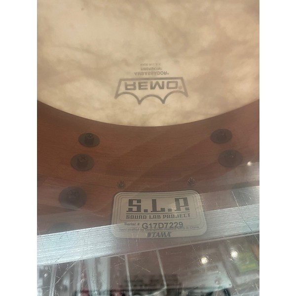 Used TAMA 6X14 SLP G BUBINGA NATURAL QUILTED Drum
