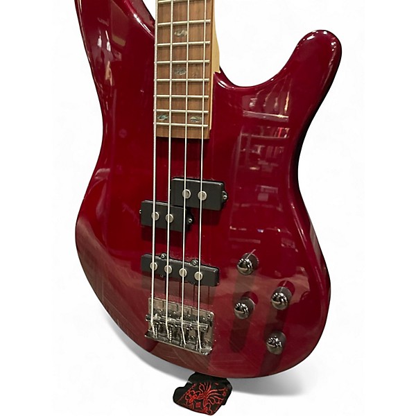 Used Mitchell MB200 Red Electric Bass Guitar