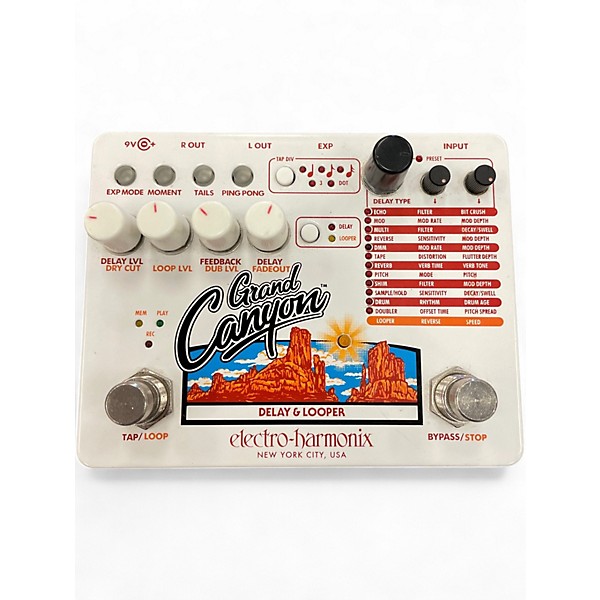 Used Electro-Harmonix Grand Canyon Delay and Looper Effect Pedal