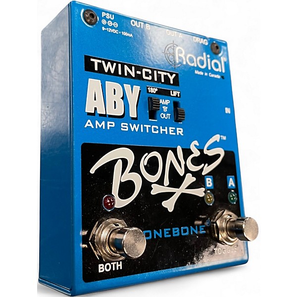 Used Radial Engineering Bones Twin City ABY Bypass Pedal