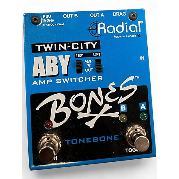 Used Radial Engineering Bones Twin City ABY Bypass Pedal