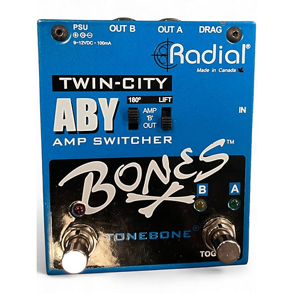Used Radial Engineering Bones Twin City ABY Bypass Pedal