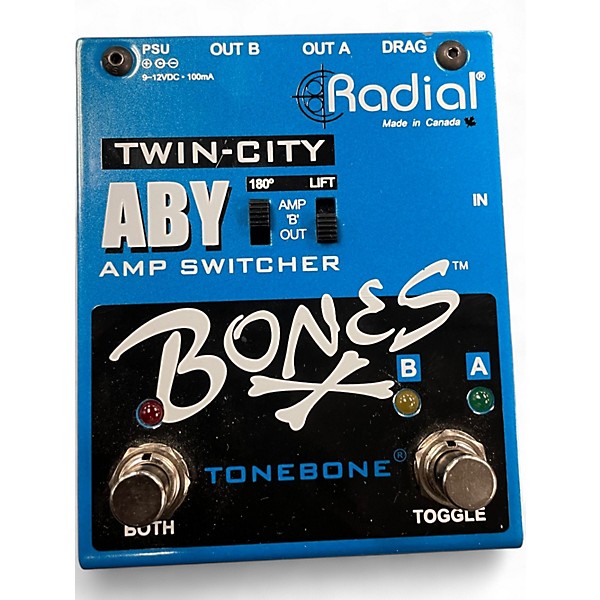 Used Radial Engineering Bones Twin City ABY Bypass Pedal