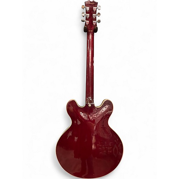 Used Samick SAN450 SEMI HOLLOW BODY ELECTRIC DOUBLE CUTAWAY  Burgundy Hollow Body Electric Guitar
