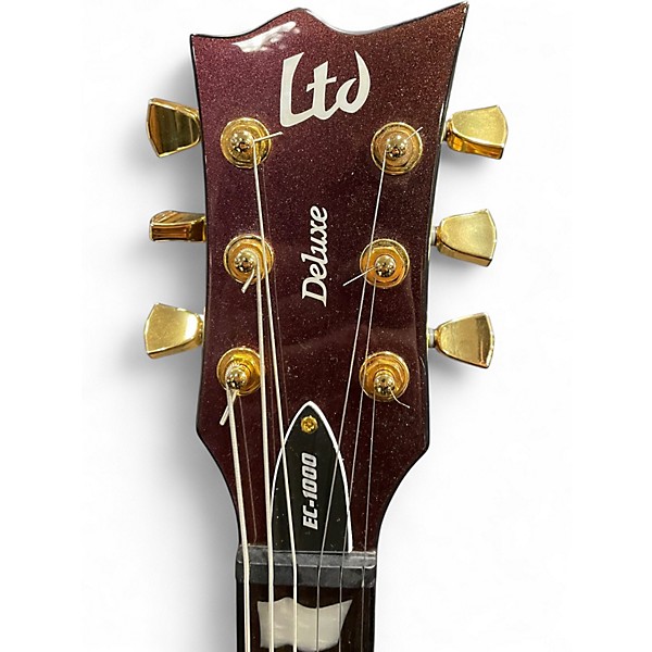 Used ESP LTD EC1000 Deluxe Purple Solid Body Electric Guitar