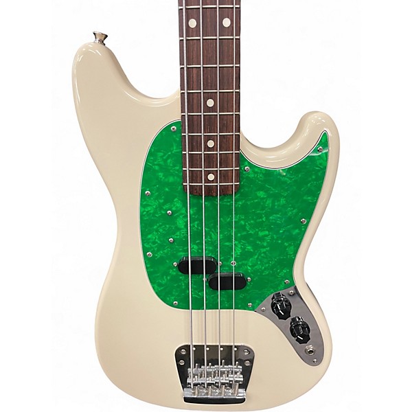 Used Fender Mustang Bass Olympic White Electric Bass Guitar