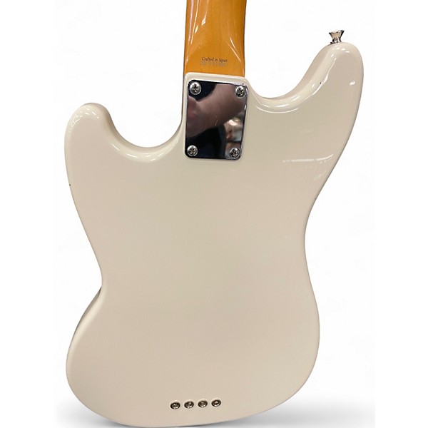 Used Fender Mustang Bass Olympic White Electric Bass Guitar