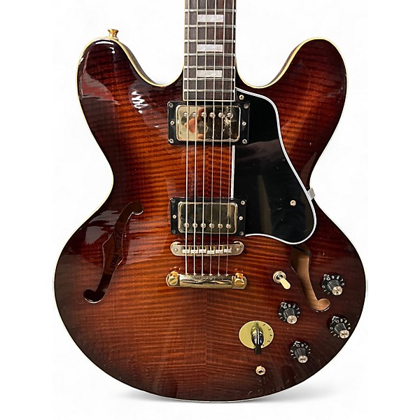 Used Aria Pro Ii ES500VS Sunburst Hollow Body Electric Guitar