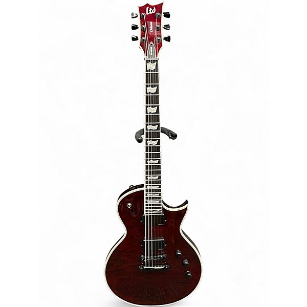 Used 2024 ESP LTD EC1000 Deluxe See Thru Black Cherry Solid Body Electric Guitar