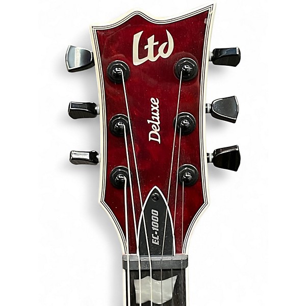 Used 2024 ESP LTD EC1000 Deluxe See Thru Black Cherry Solid Body Electric Guitar