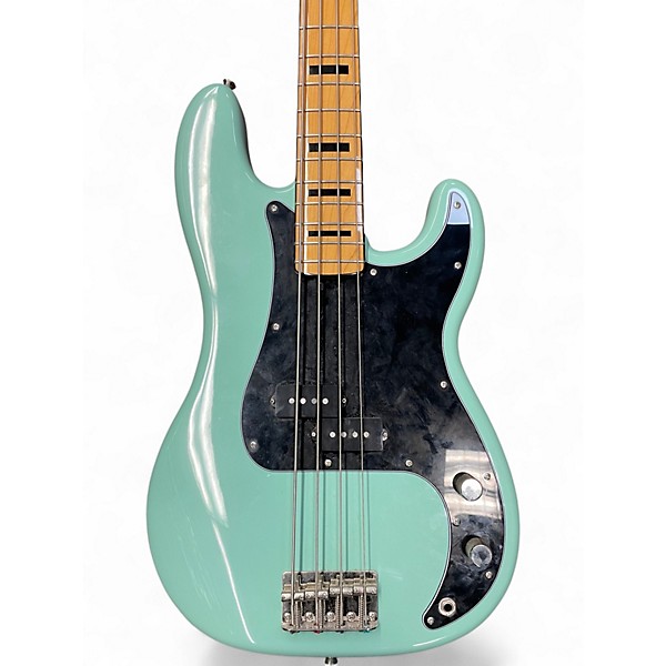 Used Squier Classic Vibe 1970S Precision Bass Surf Green Electric Bass Guitar