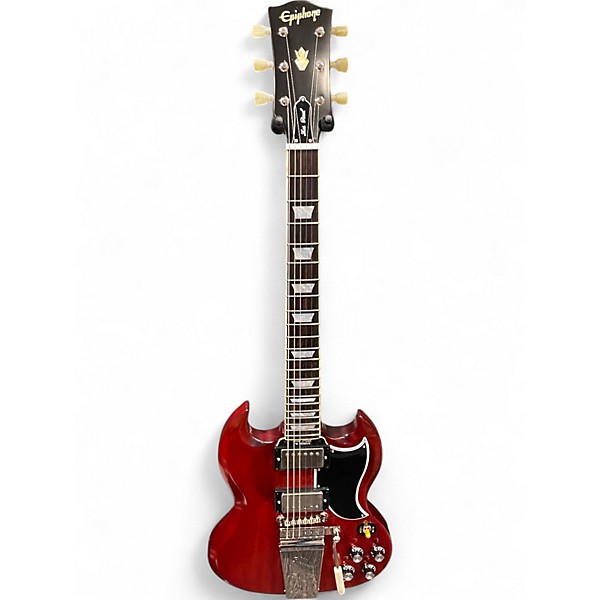 Used Epiphone Inspired By Gibson 1964 SG With Maestro Vibrola Cherry Solid Body Electric Guitar