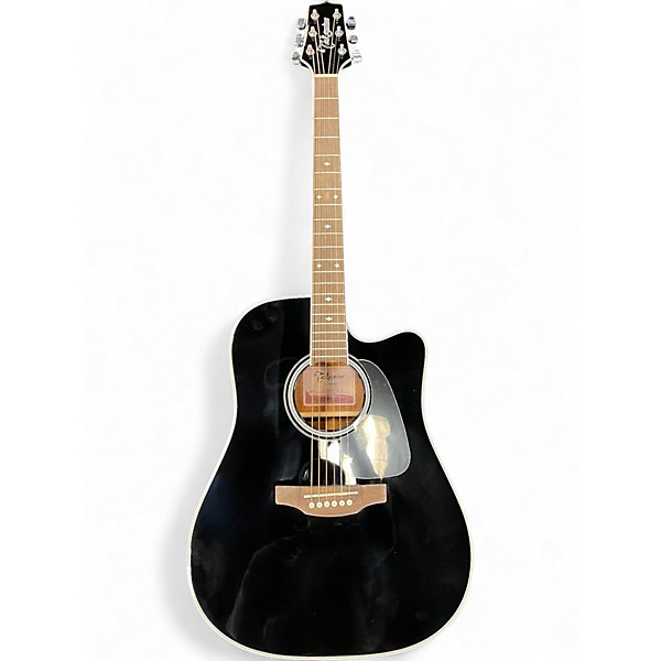 Used Takamine GD34CE Black Acoustic Electric Guitar