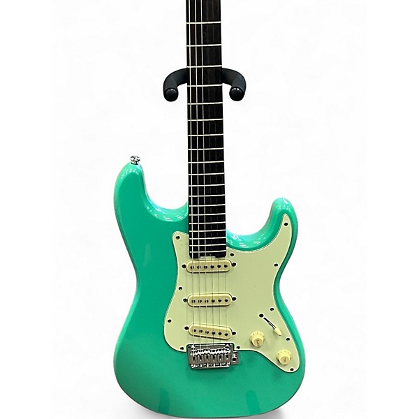 Used Schecter Guitar Research nick johnston TRAD ATOMIC GREEN Solid Body Electric Guitar