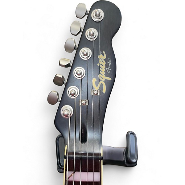 Used Squier Master Series Chambered Telecaster Black Solid Body Electric Guitar