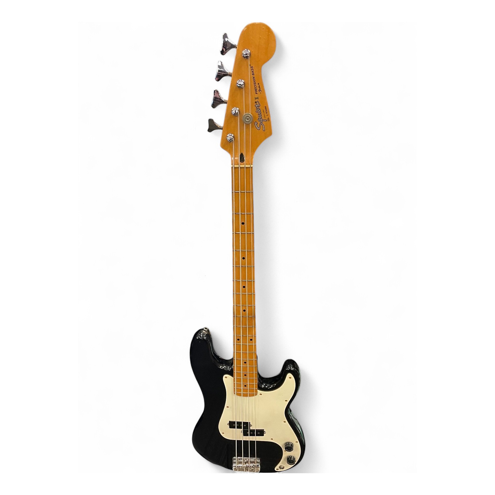 Used Squier II Precision Bass Black Electric Bass Guitar Black