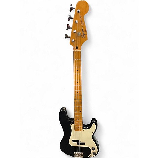 Used Squier II Precision Bass Black Electric Bass Guitar