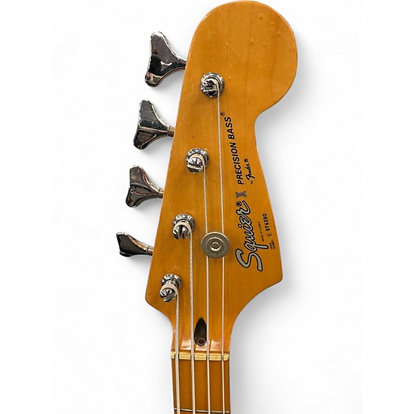 Used Squier II Precision Bass Black Electric Bass Guitar