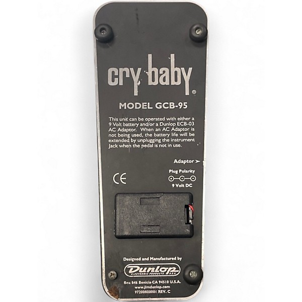 Used Dunlop GCB95 Original Crybaby Wah Effect Pedal