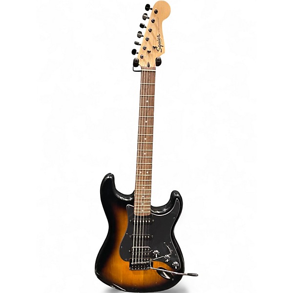 Used Squier Bullet Stratocaster HSS 2 Tone Sunburst Solid Body Electric Guitar