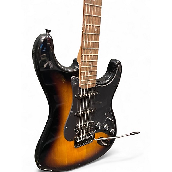 Used Squier Bullet Stratocaster HSS 2 Tone Sunburst Solid Body Electric Guitar