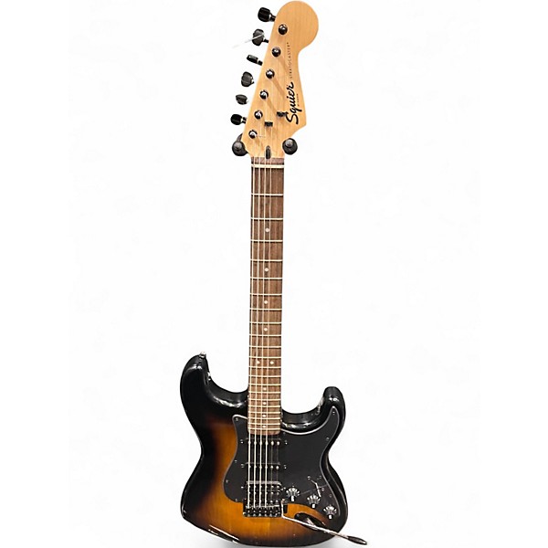 Used Squier Bullet Stratocaster HSS 2 Tone Sunburst Solid Body Electric Guitar