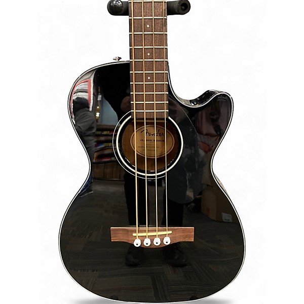 Used Fender CB60SCE Black Acoustic Bass Guitar