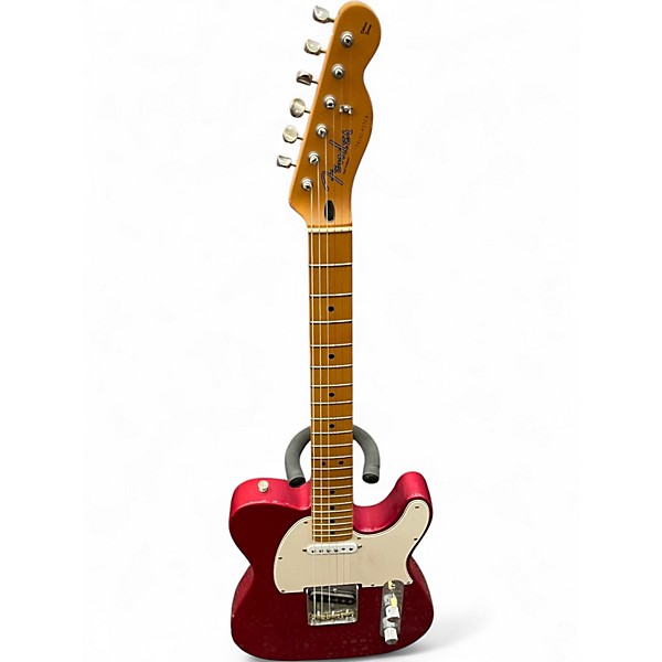 Used Fender Deluxe Nashville Telecaster Candy Apple Red Solid Body Electric Guitar