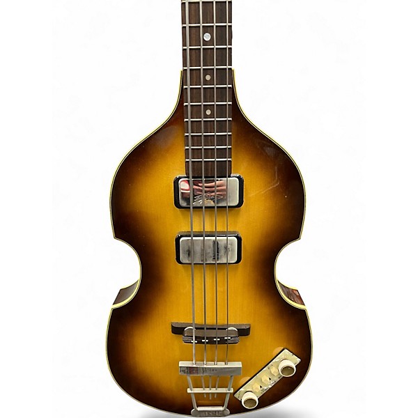 Used 2002 Hofner CAVERN Sunburst Electric Bass Guitar